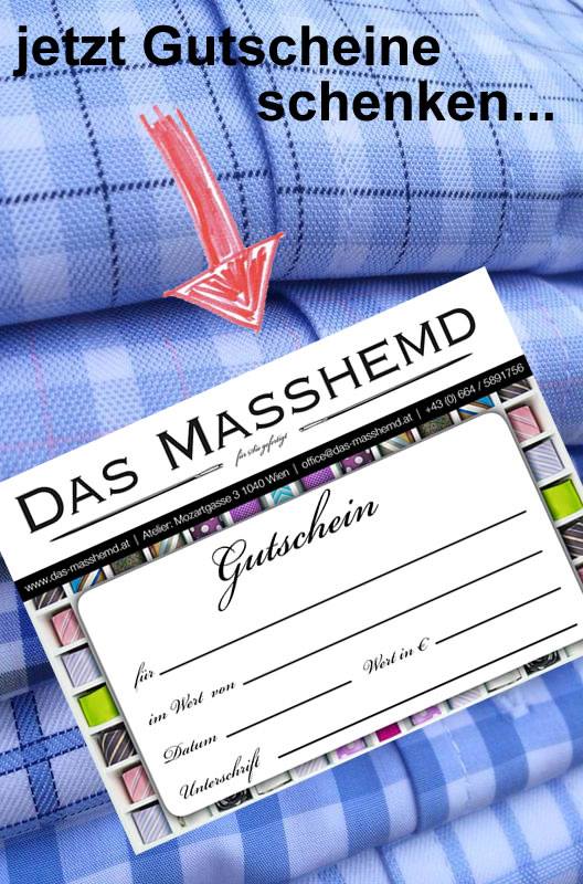 Gutschein für Hemden, Anzüge oder Blusen | DAS MASSHEMD | DER MASSANZUG ...